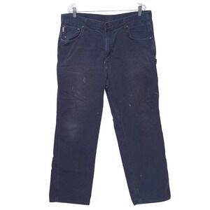 Carhartt Loose Fit Carpenter‎ Pants 40x32 Workwear Navy Blue B159 NVY Utility